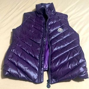 Moncler like new purple vest,s